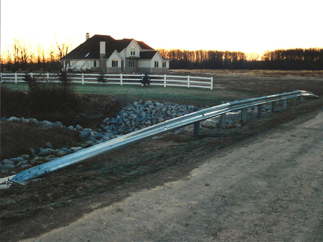 American Made Steel Guard Rail Fence on Steel Posts by Elyria Fence Inc.